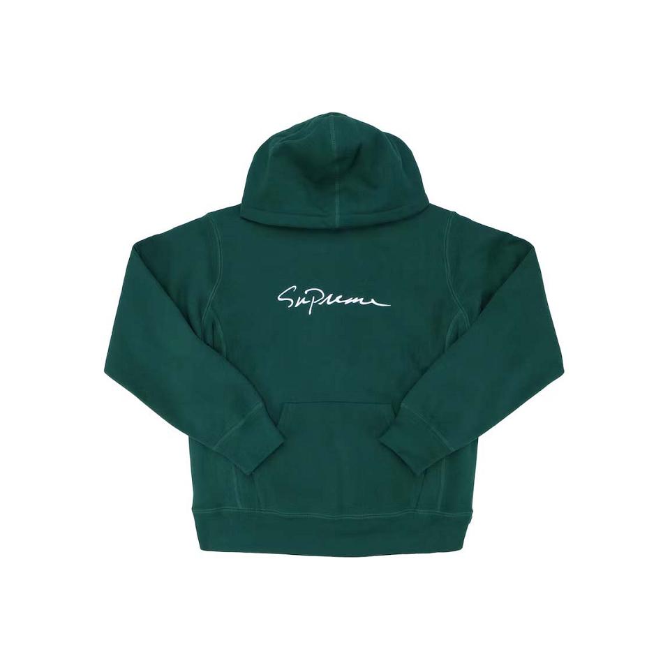 Green Supreme Classic Script Hooded Sweatshirts | Supreme 361AP